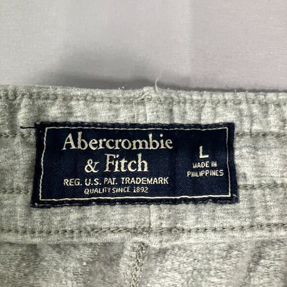 Abercrombie & Fitch Gray Jogger Sweatpants Men’s Large Red Stripe Trim - Picture 7 of 13